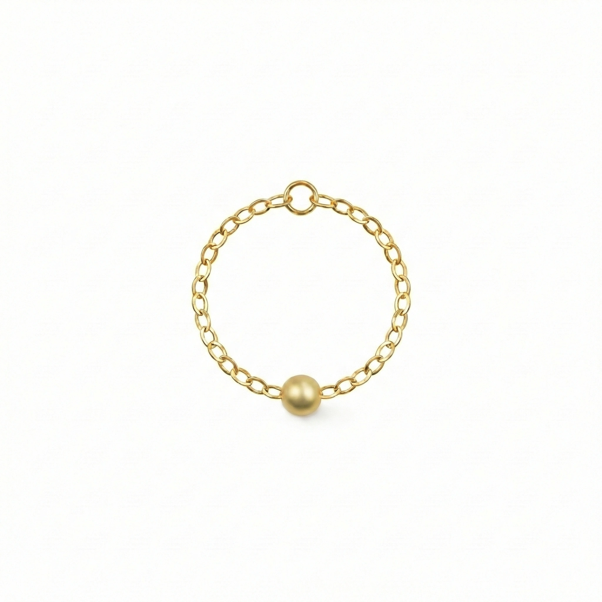 5-0 Anillo cadena con bola dorada en oro laminado – Petich