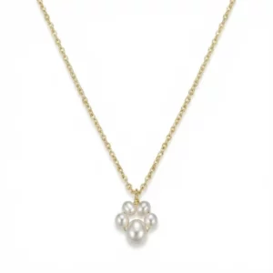 Collar con colgante de perlas naturales en forma dulce