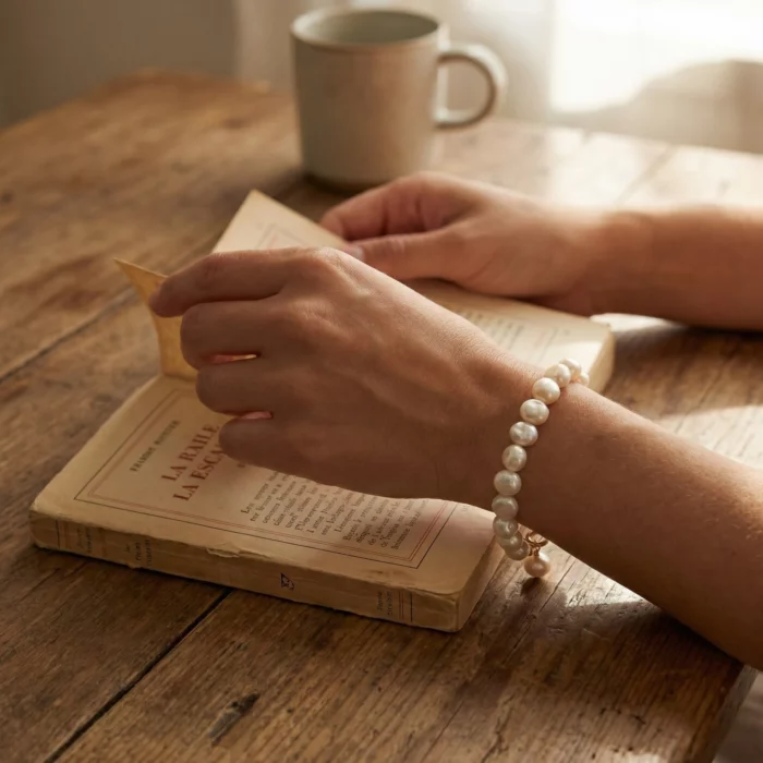 Alma Libre – Pulsera de perlas barrocas naturales - Imagen 6