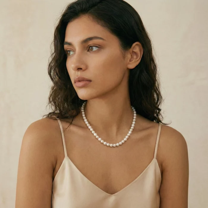 Instinto Natural – Collar corto de perlas barrocas - Imagen 3