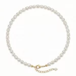Collar de mini perlas para mujer natural – Petich