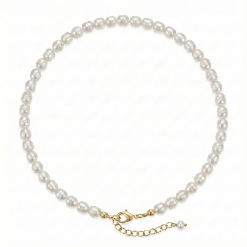 Collar de mini perlas para mujer natural – Petich