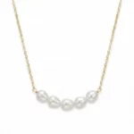 Collar con perlas alineadas naturales – Petich