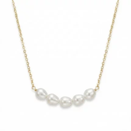 Collar con perlas alineadas naturales – Petich