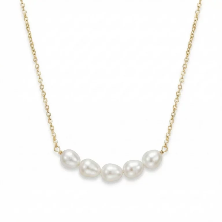 Collar con perlas alineadas naturales – Petich
