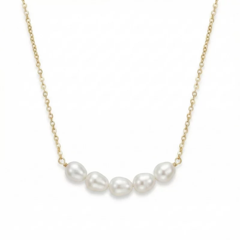 Collar con perlas alineadas naturales – Petich