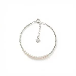 pulsera de perlas y plata para mujer - Petich