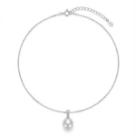 Brisa Serena – Colgante de perla con cadena de plata pura - Imagen 2
